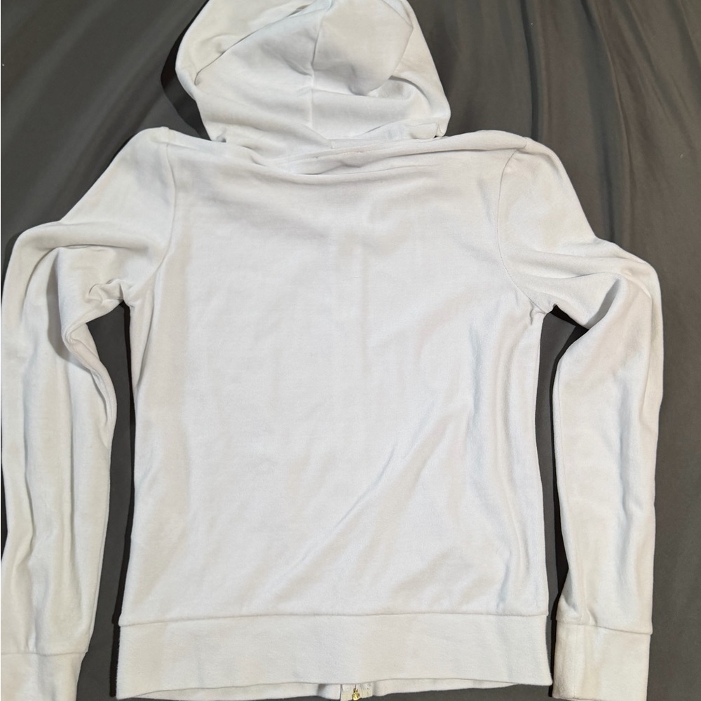 Juicy Couture White Hoodie with Gold Accents - Picture 6 of 6